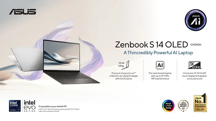 Inilah Kelebihan Laptop ASUS Zenbook S 14 OLED yang Bikin Tampilan Audio Visualnya Makin Memukau!