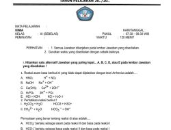 Ikatan Kimia: Pertanyaan PAT Kimia Kelas 10 SMA