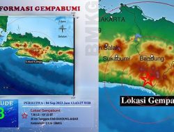 Gempa Bekasi Jawa Barat 7 km, Update BMKG Hari Ini