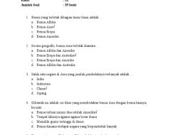 Soal Ujian Akhir Semester 2 SMP Kelas 9 Ekonomi-IPS dengan Kunci Jawaban