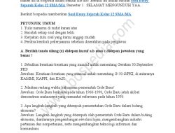 Ringkasan historiografi dan PSAJ sejarah kelas 12 SMA dengan soal HOTS