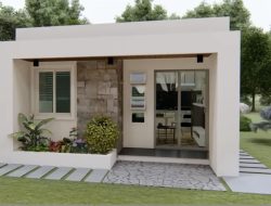 Denah Rumah Minimalis 6×8 dengan 2 Kamar Efisien