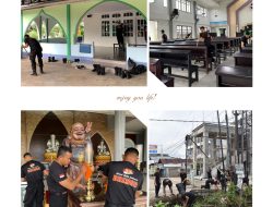 Satbrimob Polda Kalbar Bersihkan Tempat Ibadah Cegah Kekacauan